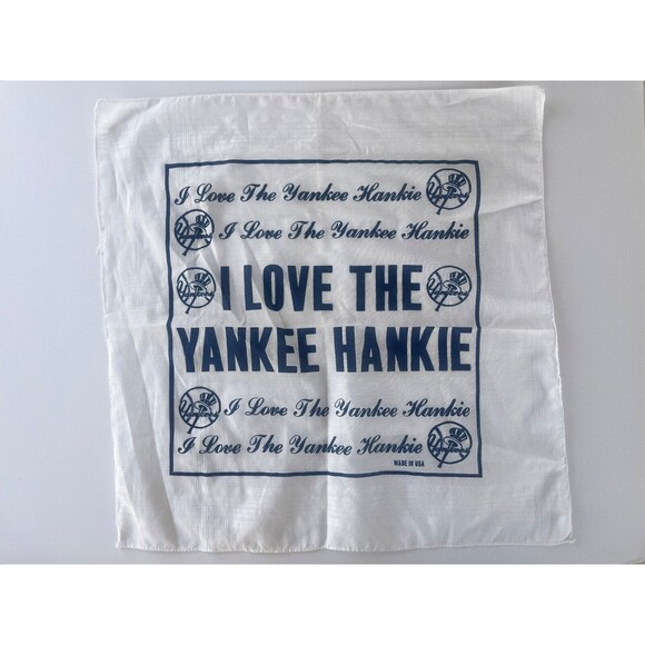 New York Yankees I Love the Yankee Hankie Vintage 1977 Handkerchief - Main Image